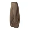 K325 Estilo Americano Retro Neutro Sensación de Alta Gama Botón de Metal Diseño de Pierna Ancha Holgados Pantalones Casuales Scimitar para Hombre