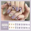 Unhas Postiças Curtas Personalizadas no Atacado, Adesivos de Unha Embalados, Unhas Usáveis, Arte de Unha Ilustrada, Unhas Postiças