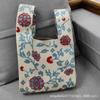 Bolso de Mano para Mujer del Festival del Bote del Dragón Panda, Bolso Cubo Tejido, Estilo Coreano y Japonés Versátil, Bolso Tote Casual, Bolsa para el Almuerzo, Lindo y Divertido