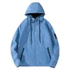 Suprimento exclusivo transfronteiriço da TEMU de roupas masculinas tamanho europeu, jaqueta de primavera masculina estilo americano, jaqueta casual de moda com capuz