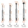 Conjunto de 4 Peças de Calibradores de Cabeça Esférica de 3-13mm Skub47102 Conjunto Ajustável de Calibradores Internos para Furos Pequenos de Quatro Peças Calibradores Telescópicos