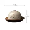 Miyuan Ceniza de Hierba Color Puro Cerámica Gaiwan Taza de Té Taza de Maestro Set de Té Kung Fu Colección Set de Accesorios Simples para Ceremonia de Té