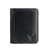 Billetera retro europea y americana de cuero genuino 1170, monedero, venta al por mayor de fábrica, estilo corto, múltiples ranuras para tarjetas, tarjetero, clip para dinero, cuero de cera de aceite