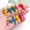 1 Colgante de Verdura Chile de Acero Inoxidable con Recubrimiento Electroforjado al Vacío y Esmalte de Colores Accesorio para Joyería DIY