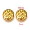 Cuentas perforadas de acero inoxidable cuentas espaciadoras de agujero grande chapadas en oro de 18 quilates cuentas para collar con colgante joyería DIY pulsera al por mayor