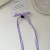 Pinza de Garra Pequeña con Lazo de Cinta Estilo Ballet Rosa Pinza para el Cabello Elegante Accesorio para el Cabello de Doble Cola de Caballo Estilo Fresco y Dulce