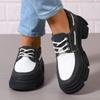 Juti 2025 Primavera Novo Comércio Exterior Tamanho Grande Mocassins de Cadarço WISH Amazon Moda Feminina Europeia e Americana Sapatos Solteiros