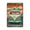 Pinturas de Folha de Flandres Mais Vendidas da Amazon Decorações de Parede Retro Europeias e Americanas Artesanato de Metal para Bar Restaurante