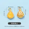 Acessórios de Latão Banhados a Ouro com Diamantes Pingente de Cabaça de Cera de Abelha Contas de Balde da Fortuna de Lótus Acessórios Banhados a Ouro Acessórios para Pulseira DIY