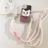 Nuevo Clip Trasero de Cabeza de Conejo Blanco con Ojos de Estrella Ins, Correa Diagonal para Lanyard de Teléfono Móvil, Cadena Cruzada Lateral, Universal para Viajes