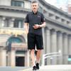 Traje Deportivo para Hombres de Mediana Edad y Ancianos Verano Manga Corta Shorts Talla Grande Ropa Deportiva Solapa de Papá Traje para Correr