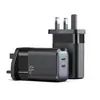 Cargador de Nitruro de Galio Transfronterizo de 45W Adecuado para Teléfonos Apple 17 y Android, Adaptador de Carga Rápida Multi-Puerto
