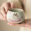 Taza de Té Glaseada en Ceniza del Fabricante, Taza de Maestro, Estilo Chino, Diseño Floral, Taza para Cata de Té, Juego de Té, Taza de Té para Invitados de Oficina