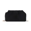 Bolso de mujer de color liso, plisado con forma de nube, 2026 verano, de gran capacidad, elegante clutch de noche con cadena y correa cruzada