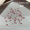 Ancora vermelho borda invertida zircônia mini tamanho pequeno misto ano novo vermelho diamante plano diamante unha diamante joia atacado
