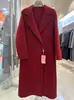 Abrigo de Lana Otoño/Invierno 2026, Lana de Doble Cara, Cálido de Doble Cara, Chaqueta Nueva de Lana con Cuello de Traje para Mujer, Lana Media