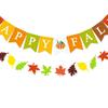 Fábrica de Ação de Graças Festa Decorativa Fishtail Bandeira Colorido FELIZ Abóbora FALL Papel Swallowtail Pull Flag Leaf Pull Flower