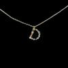 Collar de letras femenino europeo y americano ins collar de circonitas de oro de 18k diseño nicho cadena clavicular temperamento simple cadena de suéter