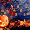 24 Piezas Adornos de Madera de Halloween Decoraciones Colgantes de Fantasma Árbol Esqueleto Calabaza Búho Colgante Decorativo
