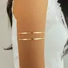 Adornos Transfronterizos Europeos y Americanos Estilo Étnico Aleación Brazalete Abierto Espiral Estilo Punk Forma de Serpiente Forma Geométrica Brazalete Largo Brazalete para el Brazo