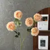 Flor de Loto Artificial de 5 Cabezas para Bodas, Fotografía de Hotel, Accesorios para Arreglos Florales, Flores Falsas para Salones de Banquetes y Decoraciones de Restaurantes, En Stock al por Mayor