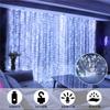 Amazon 3* 3m Gancho Controle Remoto Plug USB Decoração de Cortina de Dormitório Luz de Cortina de Fio de Cobre LED Dimerizável