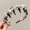 Nova Tiara Dentada 2025 para Mulheres com Topo Alto, Tiara de Lã com Laço, Penteado Coreano, Acessório de Cabelo de Luxo