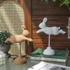 Adorno de Conejo Volador de Madera de Estilo Nórdico para el Hogar, Gabinete de Vino, Decoración de Mueble de TV, Entrada, Regalo de Inauguración de Casa