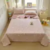 Funda de Cama de Algodón Puro Juego de Tres Piezas Todo Algodón Acolchado Hoja de Cama de una Pieza Cubierta de Tatami Kang Antideslizante Nuevo Modelo 2026 Universal para Todas las Estaciones