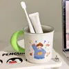 Vaso para Enjuague Bucal Familiar para Uso en Casa, Acero Inoxidable Lindo 316, Alto Valor Estético, Portacepillos de Dientes para Parejas, Vaso Dental para el Hogar, Vaso de Dibujos Animados