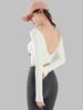 Ropa de Yoga para Mujer Manga Larga con Almohadilla en el Pecho Ropa Deportiva de Entrenamiento al Por Mayor Yoga Running Ropa de Fitness Nuevo Top de Secado Rápido