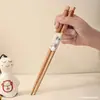 Palillos de Madera Domésticos Japoneses 18 cm Madera de Loto Palillos para Niños Palillos para Estudiantes Madera Palillos para Bebé Palillos Portátiles para Almuerzo Madera Especial