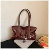 Bolso Tote de Cuero con Hebilla Estilo Coreano para Mujer 2026 Verano Nuevo Moderno de Moda Simple para el Trabajo Bolso de Hombro Bolso de Axila