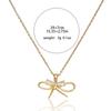 Collar para Mujer, Elegante a la Moda, Diseño Transfronterizo de Diamantes Completos, Collar Elegante de Lazo de Celebridad de Internet, Cadena de Clavícula Simple de Moda Ins