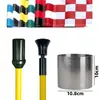 Haste de Bandeira de Golfe Buraco Copa Campo de Treino Green de Putt Buraco de Bandeira Especial Copa de Buraco Conjunto de Haste de Bandeira de Aço Inoxidável Campo de Green de Putt