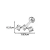 Nuevo Modelo de Henson Acero Inoxidable Puro Incrustado de Circonita Versión Extendida Rosca Interna Tornillo Perno para Cartílago de la Oreja Perno para Labio Joyería para Piercing