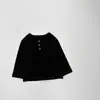 Camiseta de bebé para niña estilo coreano de otoño, estilo básico multicolor, prenda interior versátil y elástica para bebés y niños pequeños