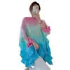 Top de Color Degradado con Pliegues Miyake para Mujer, de Longitud Media, Corte Holgado, Tallas Grandes, Suéter con Pliegues Irregulares Protector Solar