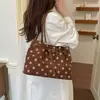 Diseño único, bolso tote de gamuza con lunares, de alta gama y a la moda, mochila elegante, bolso de hombro de gamuza retro y chic