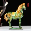Caballo General Tang Sancai Cerámica China Adorno Decoración del Hogar Ocho Caballos Exhibición de Oficina Artesanía Regalo
