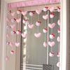 Cortina de Puerta sin Clavos Love Kitty Cat Cortina de Puerta Divisoria para Sala de Estar Cortina Decorativa de Pared Colgante para el Hogar en las Cuatro Estaciones Velcro