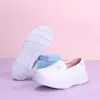 Zapatos de Enfermera Cereza Carmesí para Mujer Piel de Vaca Espuma EVA Suela Suave Transpirables No Cansan los Pies Casual Antideslizantes Planos Cómodos Zapatos de Enfermera