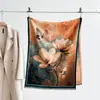Cachecol de Imitação de Caxemira para Mulheres Inverno Novo Estilo Pintura a Óleo Cachecol de Magnólia Xale Elegante Versátil Cachecol Estendido Espessado
