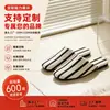 Pantuflas de Algodón a Rayas Cuadradas de Lujo Ligero Estilo Coreano para Mujer, Adecuadas para Todas las Estaciones, Pantuflas de Piso Universales