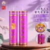 Llevando 20 años de gran fortuna La energía púrpura viene del este Vela de pilar con mecha de mantequilla Ofrenda de oración casera a Buda Lámpara de mantequilla