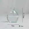 Jarrón Pequeño de Vidrio Gris Humo Estilo Japonés Escritorio de Oficina Planta Hidroponía Decoración de Arreglo Floral de Gama Alta