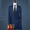 Otoño Nuevo Moda Masculina Casual de Negocios Traje Británico Traje Traje de Negocios para Hombre Traje para Hombre Conjunto de Dos Piezas
