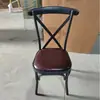 Silla de Banquete de Hotel de Madera Maciza Retro, Silla de Comedor con Respaldo, Silla de Comedor Doméstica de Respaldo Cruzado, Silla de Ocio Simple para Casa de Huéspedes al por Mayor