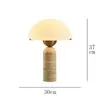 Lámpara de mesa para dormitorio, diseño nórdico simple y moderno, lámpara de noche decorativa de mármol de alta gama para hotel y casa de huéspedes