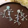 Chica Energética Juvenil Llamativo Borla Perla de Arroz Flor Flor de Arroz Aretes DIY de Verano Nicho Tachuelas Clip Lateral Accesorios de Broche